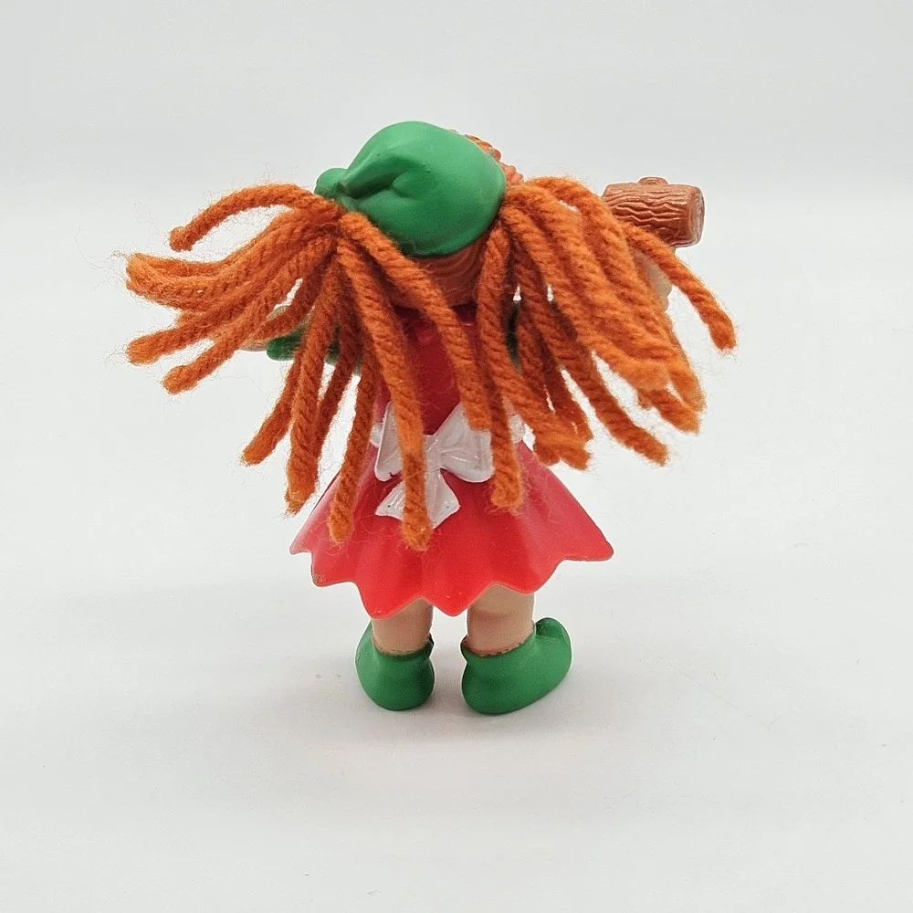 Vintage 1994 Cabbage Patch Kids CPK PVC Figure Red Dress Yarn Hair Fast Food Toy
